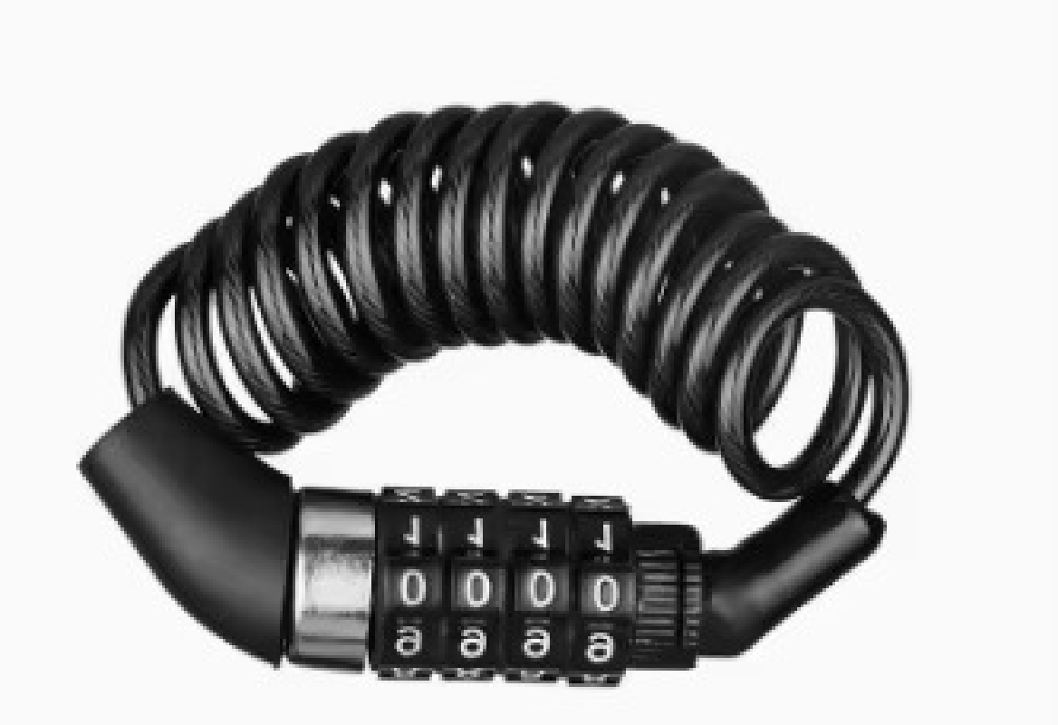 Chain Lock Combination - โซ่ล็อคกันขโมยสำหรับรถจักรยานยนต์และจักรยาน รหัสผ่าน 4 หลัก ล็อคหมวกกันน็อค สายเคเบิลล็อคพกพาเพื่อความปลอดภัย