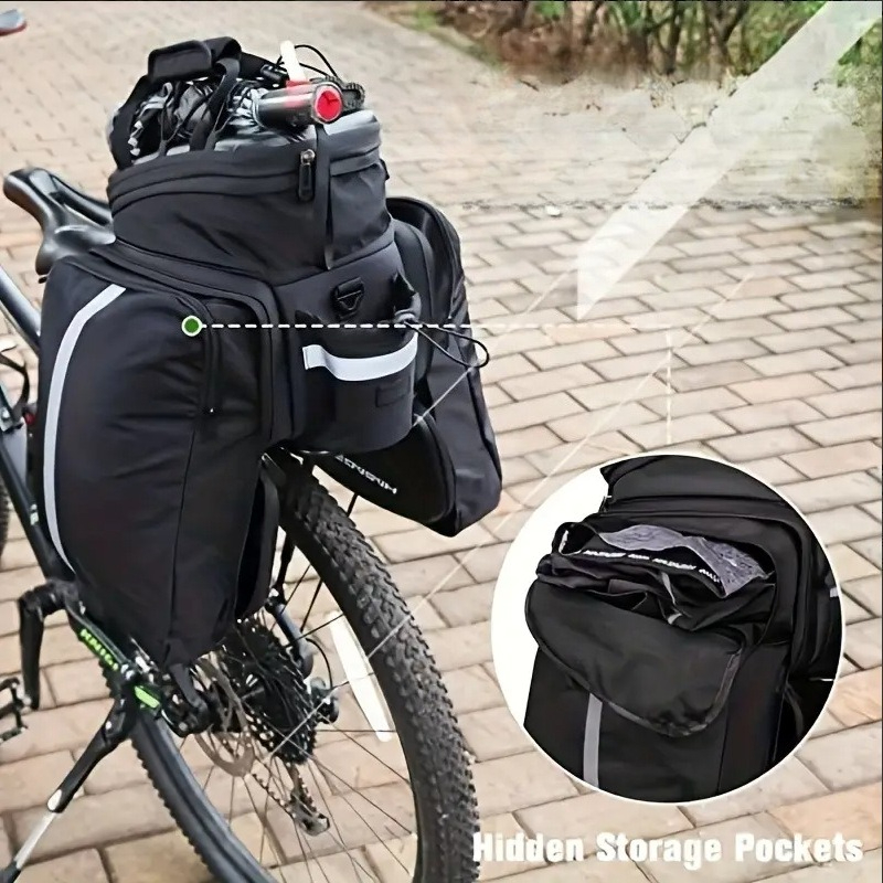 Panniers Waterproof Rear - กระเป๋าติดตะแกรงท้ายจักรยานแบบแข็ง ขนาด 17/30 ลิตร กระเป๋าเก็บของกันน้ำสำหรับจักรยานเสือภูเขาและจักรยานถนน อุปกรณ์เสริมสำหรับการปั่นจักรยาน