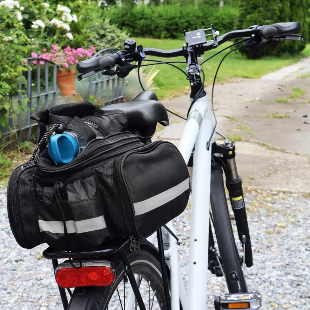 Cycling Commute In Rain - กระเป๋าท้ายจักรยาน 27 ลิตร พร้อมผ้าคลุมกันฝน กระเป๋าติดท้ายจักรยานสำหรับซื้อของ ใช้ในชีวิตประจำวัน