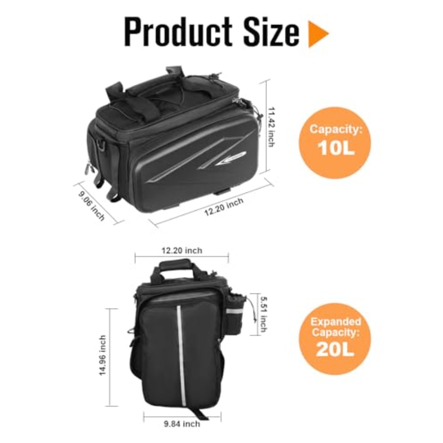 กระเป๋าติดจักรยาน, กระเป๋าท้าย - Panniers Waterproof Rear บทวิจารณ์และราคา