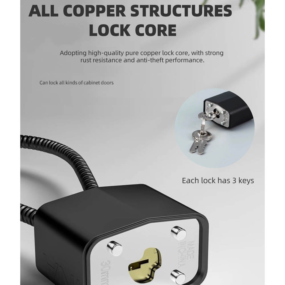1ชิ้นสายเคเบิลเหล็กอ่อนป้องกัน - Cable Lock Flexible บทวิจารณ์และราคา